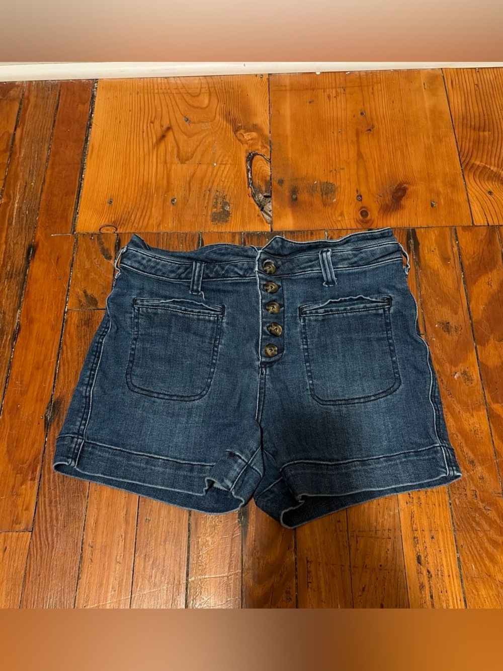 Pilcro high waisted denim shorts